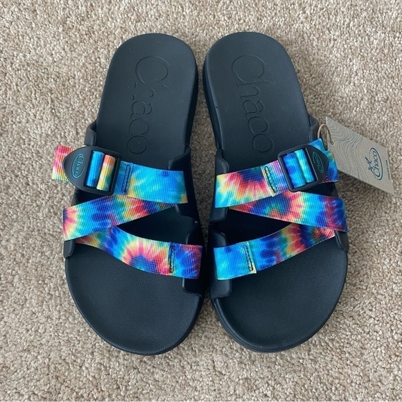 Chaco | Men's Chillo Slide Tie Dye Sandals Size 13 NWT - Picture 1 of 4